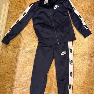 Nike Kids Navy and White Jogger Set